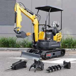 Mini-excavatrice sur chenilles certifiée CE EPA de 1,5 tonne et 3,0 tonnes, micro-excavatrice hydraulique adaptée à la plantation en verger, au creusement de fossés agricoles - Product Image 1