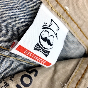 Fer personnalisé sur le cou étiquettes adhésif thermocollant t-shirt étiquettes tissées étiquettes - Product Image 1