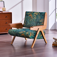 Canapé individuel de style Wabi-sabi pour salon moderne, fauteuil design en bois massif, chaise d'appoint pour salon