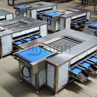 Trieuse à rouleaux entièrement automatique Machine de classement de diamètre à plusieurs niveaux Tri de poids Pomme de terre Carotte Oignon Pomme Légumes