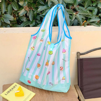 Sac fourre-tout pliable personnalisable en Ripstop, réutilisable, en polyester et nylon, pour le shopping