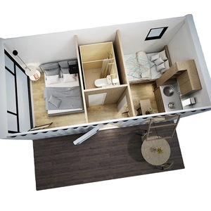 บ้านคอนเทนเนอร์สำเร็จรูปขนาด 20 ฟุต 40 ฟุต บ้านคอนเทนเนอร์แบบพับได้ - Product Image 6
