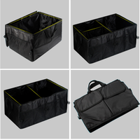 Boîte de rangement pour coffre de voiture de style minimaliste, organisateur de hayon pliable, grand sac à débris, pochette de rangement pour voiture