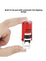 4612 Tampon encreur automatique en métal, petit, personnalisé, multicolore, à retour d'encre, avec système de retournement d'impression, pour impression recto-verso, résistant à 10 000 impressions