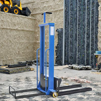 Nouveau mini-chargeur de chariot élévateur pour entrepôt, capacité 300 kg, moteur DC, 4 roues motrices, utilisation intérieure/extérieure, transpalette manuel simple