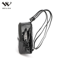 Sac à dos de luxe pour femmes sac étanche sac vintage sacs d'école mode fermeture éclair en cuir logo personnalisé crocodile mini noir 3 fermetures éclair