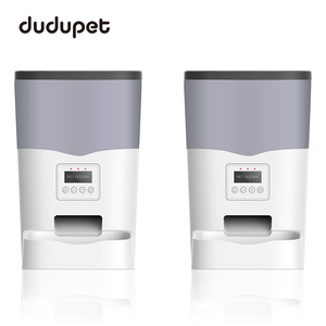 DuduPet Comedero Inteligente para Mascotas, Dispensador Automático de Comida para Perros y Gatos con Temporizador y Control de Porciones, Blanco, 1.25 kg - Product Image 4