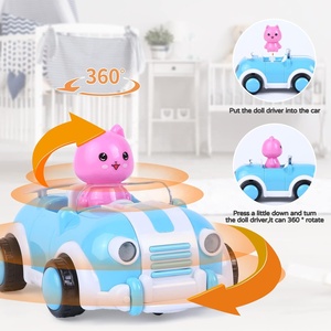 My First Mini RC Cars for Kids Cartoon Remote Control Car Toy with Light & Music Toddler Doll Car Cabriolet - Product Image 3