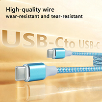Câble de charge USB 2.0 Type C certifié MFi PD 60W, 1 m, en nylon tressé, pour téléphone portable, charge rapide USB C, câble de données pour iPhone 15 16