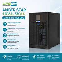 Onduleur interactif en ligne avec fonction AVR, onde sinusoïdale pure, batterie au plomb-acide, 1 kVA monophasé pour utilisation informatique