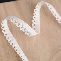Bande élastique à picots pour la couture de sous-vêtements, garniture festonnée, bande en dentelle à picots tricotée pour lingerie