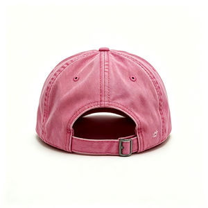 Gorra de papá rosa lavada personalizada de 6 paneles con parche de chenilla bordado con logo ACE, desgastada, sin estructura, corona suave, unisex, con letras, al por mayor - Product Image 6