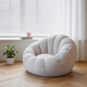 Funda de Sofá Individual Estilo Calabaza de Felpa Teddy, Creativa y Moderna, Extraíble y Lavable, para Sala de Estar o Dormitorio - Product Image 4