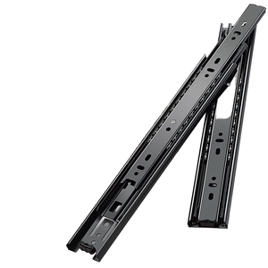 Yenuo mở rộng đầy đủ ngăn kéo Slide Side mount 4-24 inch mang bóng phòng khách màu đen đường ray theo dõi hướng dẫn glides RUNNERS nặng - Product Image 1