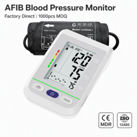 Tensiomètre au bras avec détection d'AFIB, sphygmomanomètre numérique Bluetooth pour usage domestique et vente en gros