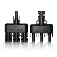 Adaptateur de panneau solaire 4-en-1 NSPV, connecteur de contact en cuivre compatible photovoltaïque de type T, mâle/femelle