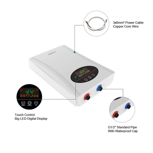Calentador de agua instantáneo digital de 8000W y 220V al por mayor, armario extraíble eléctrico para uso doméstico en hoteles, OEM, plástico, Inglés - Product Image 5