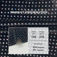 Tissu en maille côtelée lurex polyester spandex extensible à pois circulaires métalliques dorés lurex pour vêtements de filles en gros