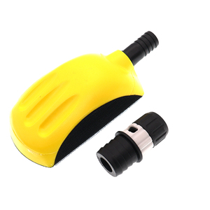 Bloc de ponçage manuel en PU jaune de 6 pouces à trous multiples, support sans poussière avec fixation auto-agrippante pour ponçage à la main du bois et du métal - Product Image 1