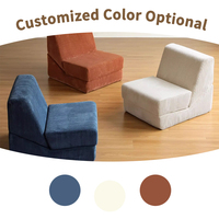 Sofá Cama Modular Plegable, Chaise Longue Individual Convertible con Dimensiones Personalizables para Sala de Estar y Dormitorio