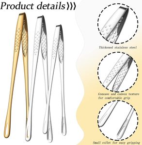 Tragbare 201 Edelstahl BBQ Grill zange Koreanische Grill zange 11 Zoll 9,4 Zoll Brat schaufel Home Outdoor Metall - Product Image 3