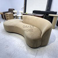 Canapé asymétrique OAKEN pour salon moderne, en velours luxueux, forme irrégulière, meubles de salon