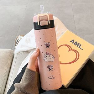 Il cuore di una ragazza di alto valore è una piccola bottiglia di acciaio inossidabile fresco Lelyi in cartone animato carino arco semplice Thermos Cup - Product Image 4