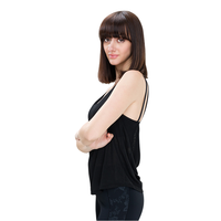 Débardeur de sport léger pour femme grande taille avec logo personnalisé, deux-en-un, soutien-gorge intégré, dos nu, coupe classique, respirant