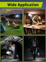 Lámpara de Trabajo LED Inalámbrica Recargable para Exteriores Maxforce con Soporte para Garaje, Taller, Mecánico, Camping - Iluminación