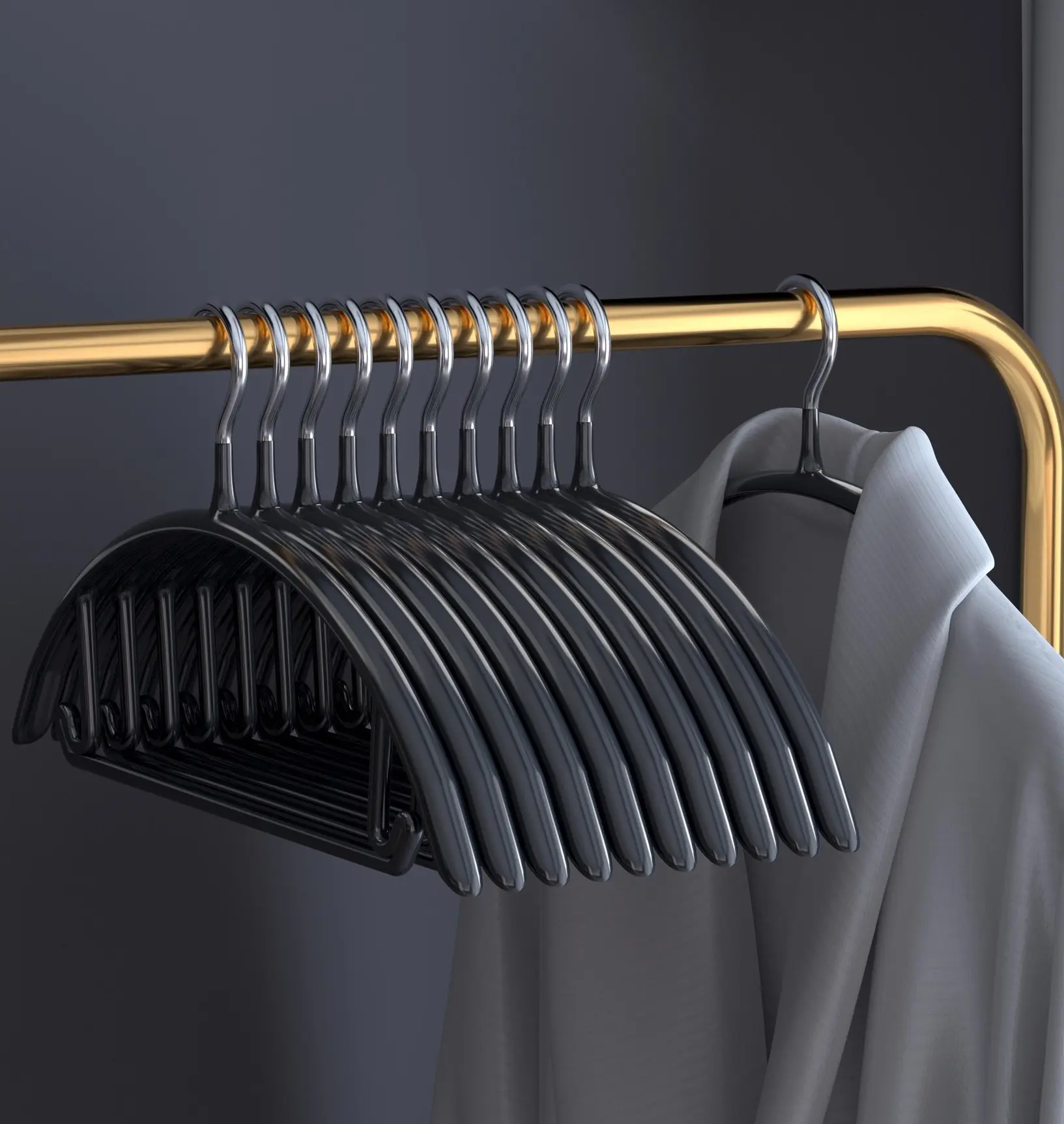 Groothandel Multifunctionele Anti Slip Custom Logo Hangers Voor Kleding Plastic