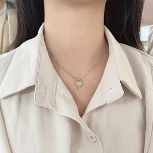 Dylam en Stock Sin Pedido Mínimo, Cadena de Plata de Ley 925, Joyería Elegante de Moda, Collares con Colgante de Jade, Flor y Mariposa para Mujer - Product Image 3