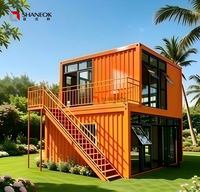 Café mobile de luxe en conteneur préfabriqué en acier de 20 pieds, kiosque de café, magasin de vente au détail modulaire, design personnalisé, installation rapide