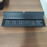 US-Stromversorgungs-Fliptop-Box, Kabelmanagement-Box mit USB-Datenanschluss / Schreibtisch-Kabeldurchführung mit Steckdosenleiste