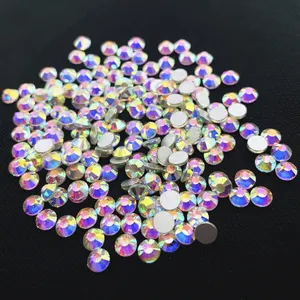 Bling Crystal AB Non Hotfix Rhinestones Glitter Crystal Glue On Strass Diamond Rhinestones For Nail Art DIY Tumbler