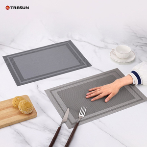 <span class=keywords><strong>Carré</strong></span> occidental Cuisine Salle À Manger Décoration De Table napperon PVC et Polyester <span class=keywords><strong>vinyle</strong></span> Napperon Pour mariage - Product Image 6