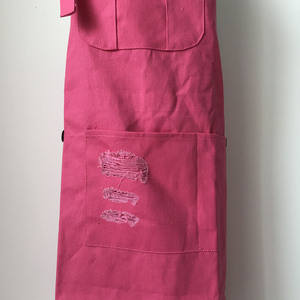 DUOLAI Vente en gros Tabliers de barista en toile de coton longs et ajustables personnalisés pour femmes en cuir et <span class=keywords><strong>poterie</strong></span> rose - Product Image 3