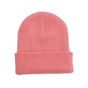 Großhandel benutzer definierte warme und gemütliche Acryl Strick Plain Blank Kinder Kinder Kleinkind Baby Infant Winter Cap Beanie Hut