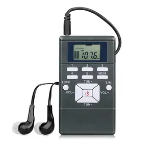Radio <span class=keywords><strong>FM</strong></span> Portátil Digital DSP de Alta Sensibilidad con Canales Preestablecidos para Reuniones e Iglesias, Receptor de Radio <span class=keywords><strong>FM</strong></span> Estéreo Portátil - Product Image 1