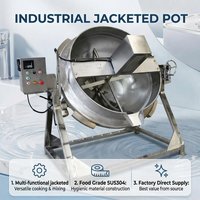 Marmite de cuisson industrielle à double enveloppe, chauffage électrique, inclinable, avec agitateur pour la transformation de sauces, pâtes et confitures de fruits