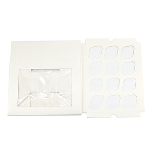 Trắng cá nhân kraft giấy rõ ràng Nắp bánh bao bì dài 6 12 lỗ cupcakes đóng gói Hộp quà tặng với cửa sổ rõ ràng - Product Image 6