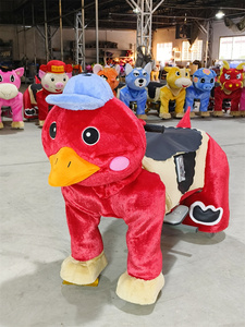 Meilleure Vente : Scooter Électrique en Forme de Cheval en Peluche Rouge pour Adultes - Manège sur Rails en Acier pour Centres Commerciaux - En Promotion - Product Image 3