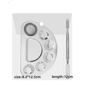 Wholesale Professional Custom Multi-Purpose Makeup and Hair Styling Tools Stainless Steel <b>Eye</b> <b>Shadow</b> Palette Color Mixing Set - Product Image 4