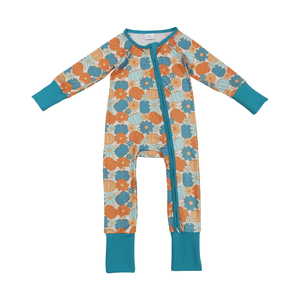 RTS Vente en gros Vêtements pour enfants Barboteuse d'automne citrouilles à manches longues pour bébé Vêtements de printemps et d'automne design - Product Image 1