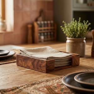 Meilleure qualité B.S. INTERNATIONAL BS-0262 Porte-serviettes en bois de haute qualité pour restaurant et hôtel, boîte à mouchoirs, design personnalisé - Product Image 1