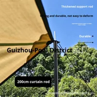 Extension de mât de tente en fibre de carbone 16 mm, 4 sections, 200 cm, accessoires de tente, camping en plein air, support d'auvent extensible fixe