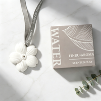 Enduit parfumé en porcelaine fleur céramique arôme plâtre suspendu voiture garde-robe désodorisant parfum de maison diffuseur d'huiles essentielles