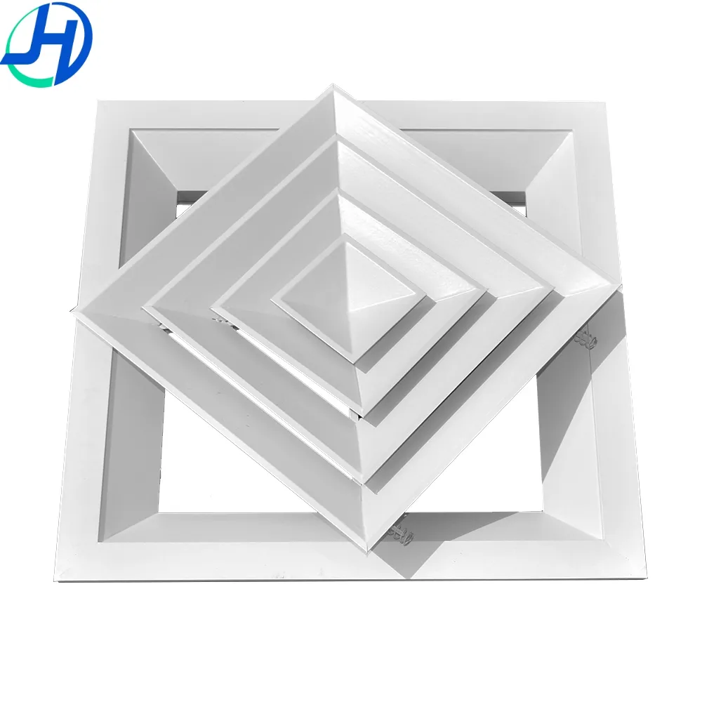 Ceiling Aluminum Square Air Diffuser Central Air-conditioning Louver Vents Air Outlets