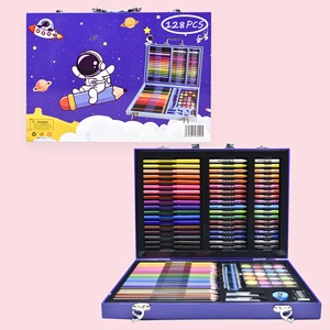Ensemble d'outils <span class=keywords><strong>de</strong></span> peinture 128 pièces, boîte cadeau, fournitures artistiques, stylos acryliques, crayons, crayons <span class=keywords><strong>de</strong></span> couleur, stylos à aquarelle, graffiti - Product Image 1