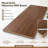 Panneau MDF mélaminé à grain de bois résistant au feu et à l'humidité pour usage hôtelier avec installation sur site