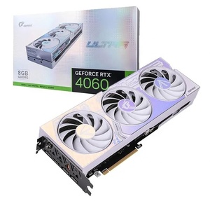 Nouvelle carte graphique de jeu pour ordinateur de bureau RTX 4060 Ultra Z OC 8 Go GDDR6X blanche avec ventilateur PCI et câble d'alimentation dissimulable, GPU haute performance - Product Image 1